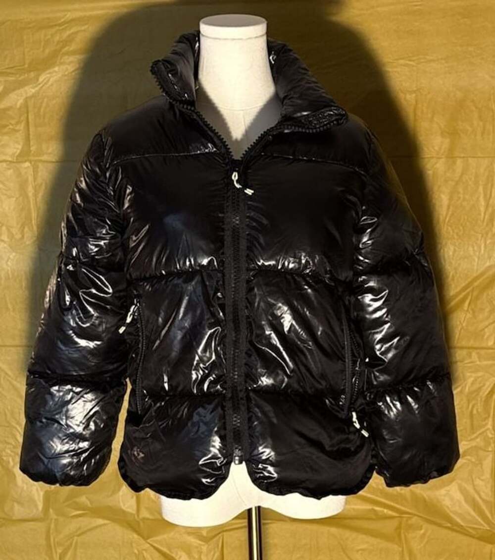 H&M Puffer Jacket Size 140/68 Black Glossy Water Repellent